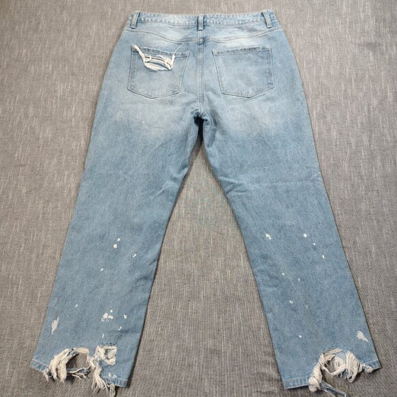 Flying Monkey Jeans Womens Size 30 Blue Best Part Super High Rise Rigid Straight - Picture 10 of 12